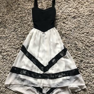 Black and white formal dress